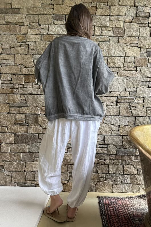 Lenni Cotton Jacket Washed Charcoal